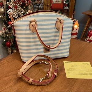 Dooney & Bourke Skipper Satchel Pale Blue